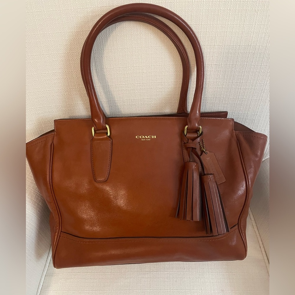 Coach brown Leather carryall satchel